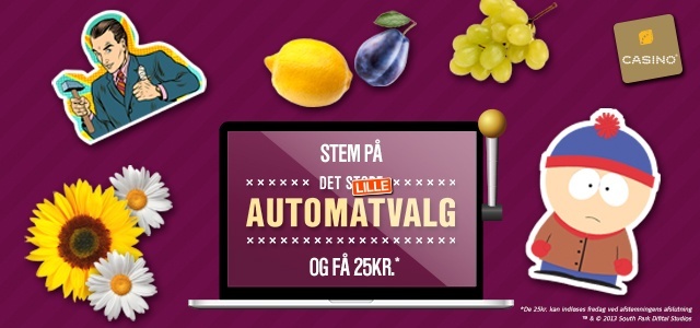 DELTAG I DANSKE SPIL CASINOS AUTOMATVALG OG FÅ 25. KR. GRATIS!